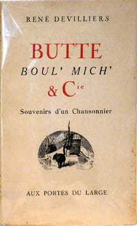 Butte, Boul'Mich' et Cie, souvenirs d'un chansonnier