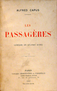 Les passagères, comédie en 4 actes
