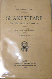 Shakespeare Sa vie et son uvre