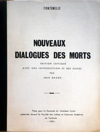 Nouveaux Dialogues des morts de Fontenelle, édition critique