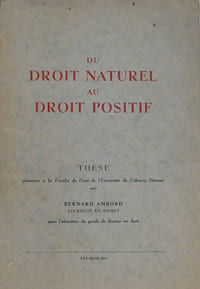 Du droit naturel au Droit positif