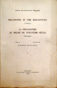 La philosophie au milieu du vingtième siècle / Chronique I, II, III et IV / Philosophy in the mid-Century, A survey.