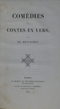 Comédies et contes en vers