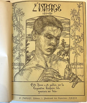L'image. Revue littéraire et artistique ornée de figures sur bois. Numéros 1 à 12 (tout ce qui a paru).. L'IMAGE revue
