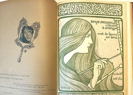 L'image. Revue littéraire et artistique ornée de figures sur bois. Numéros 1 à 12 (tout ce qui a paru).. L'IMAGE revue