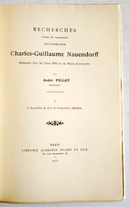 Recherches faites sur Charles-Guillaume Nauendorff