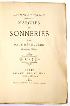 Marches et sonneries, Chants du soldat. Deuxième édition.. DEROULEDE (P.).