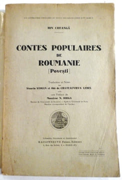 Contes populaires de Roumanie (Povesti) Collection "Les littératures populaires de toutes les nations", Traduction et Notes par Stanciu Stoian et Ode ...