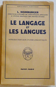 Le langage et les langues. Introduction aux études linguistiques.