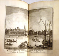 l'étranger pleinement instruit des choses les plus rares et curieuses anciennes et modernes de la ville de Venise et des Isles à l'entour avec la description de ses églises , Monastères , Hopitaux. Ouvrage enrichi de quantité de figures. Il paroit pour la première fois en langue francoise sous les auspices de son excellence Frédéric Calvert
