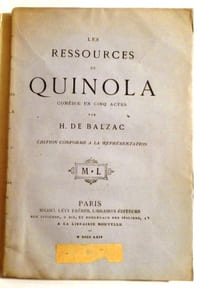 Les ressources de Quinola. Comédie en cinq actes, en neuf tableaux, dont un prologue.