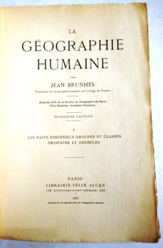 La géographie humaine.. BRUNHES (J.).