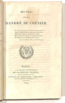 Oeuvres complètes.. CHENIER (André).