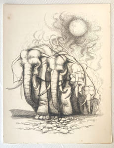 Poèmes barbares.Illustrations originales gravées sur cuivre par Philippe Labèque.