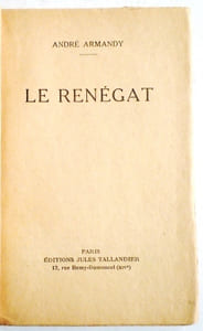 Le Renégat.