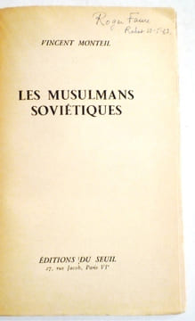 Les musulmans soviétiques.. MONTEIL (V.).