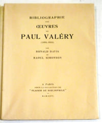 Bibliographie des œuvres de Paul Valéry. (1895-1925).
