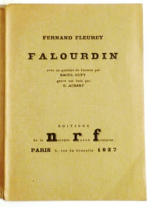 Falourdin. Avec un portrait de l'auteur par Raoul Dufy, gravé sur bois par G. Aubert.