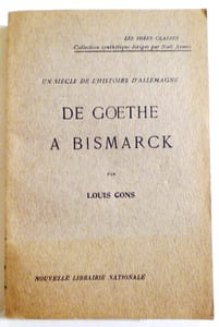 De Goethe à Bismarck