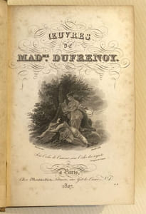 Oeuvres poétiques. Précédées d'Observations sur sa vie et ses ouvrages, par M.A. Jay, (et d'un Discours prononcé sur la tombe de Mme Dufrenoy, par M. Tissot).