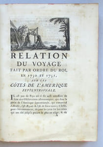 Voyage fait par ordre du Roi en 1750 et 1751,dans l'Amérique Septentrionale, pour rectifier les cartes des Côtes de l'Acadie, de l'Isle Royale & de l'Isle de Terre-Neuve ; Et pour en fixer les principaux points par des Observatoires Astronomiques.