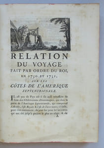 Voyage fait par ordre du Roi en 1750 et 1751,dans l'Amérique Septentrionale, pour rectifier les cartes des Côtes de l'Acadie, de l'Isle Royale & de l'Isle de Terre-Neuve ; Et pour en fixer les principaux points par des Observatoires Astronomiques.