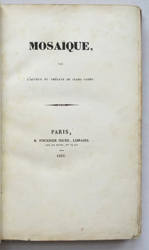 Mosaïque, par l'auteur du théâtre de Clara Gazul.. MERIMEE (Prosper).