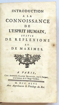 Introduction à la connoissance de l'esprit humain suivie de réflexions et de maximes.