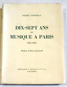 Dix-sept ans de musique à Paris 1922-1939