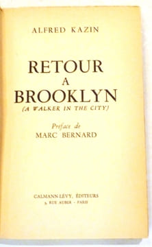 Retour à Brooklyn.Préface de Marc Bernard.. KAZIN (A.).