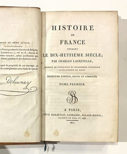 HISTOIRE DE France PENDANT LE DIX-HUITIEME SIECLE.