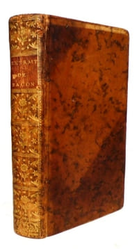 FRAGMENS EXTRAITS DES ŒUVRES DU CHANCELIER BACON , édition anglaise de P. Shaw M. D. Traduits par Mary du Moulin.
