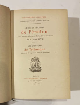 ŒUVRES CHOISIES. Avec notices, analyses, notes et commentaires par Jules David. Les Aventures de Télémaque.. FENELON. François de Salignac de la Mothe