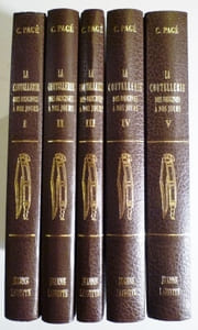 LA COUTELLERIE DES ORIGINES A NOS JOURS. La fabrication ancienne et moderne.TOME 1 à 5 .