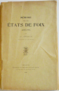 MEMOIRES SUR LES ETATS DE FOIX (1604 1789).