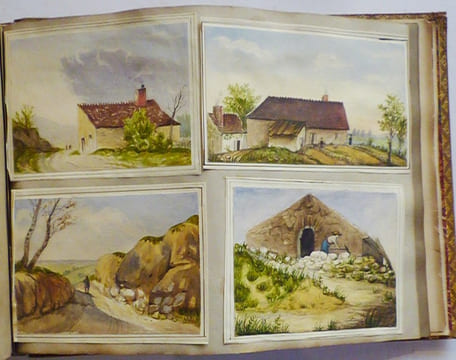 RECUEIL D'AQUARELLES, DESSINS ORIGINAUX ET GRAVURES.. LIBER AMICORUM).