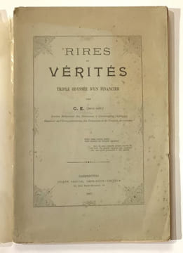 Rires et vérités. Triple odyssée d'un financier.. CHALON  Ernest)
