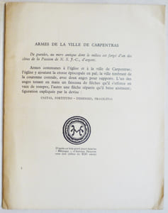 Armes de la ville de Carpentras.