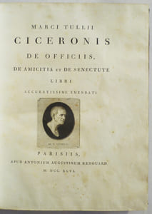 Marci Tulli Ciceronis de officiis, de amicitia et de senectute libri.