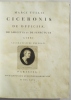 Marci Tulli Ciceronis de officiis, de amicitia et de senectute libri.. CICERON (Marcus Tullius Cicero)