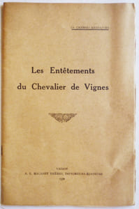 Les entêtements du chevalier de Vignes.