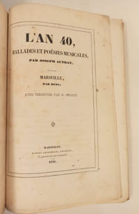 L'An 40, ballades et poésies musicales. Suivies de Marseille par Méry.