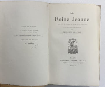 La Reine Jeanne. Tragédie provençale en cinq actes et en vers avec la traduction française.