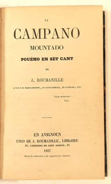 La campano mountado. Pouèmo en sèt cant.. ROUMANILLE (Joseph).