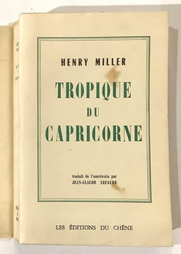Tropique du Capricorne. Traduit de l'américain par J.-C. Lefaure.. MILLER (Henry).