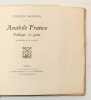 Anatole France, politique et poète. (A propos d'un jubilé).. MAURRAS (Charles).