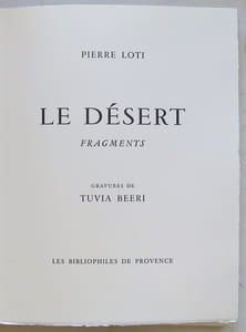 Le désert. Fragments.
