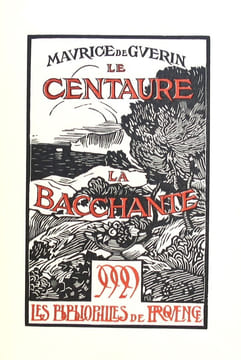 Le Centaure. La Bacchante. Poèmes en prose. Précedés d'une étude par Ernest Zyromski. GUERIN (Maurice de)
