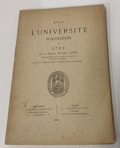 Etat de l'Université d'Avignon en 1789.