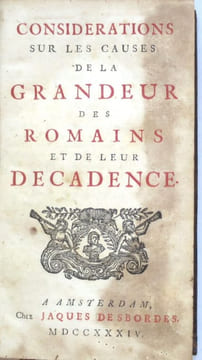 Considérations sur les causes de la grandeur des Romains et de leur décadence.. MONTESQUIEU (Charles de Secondat, Baron de).]
